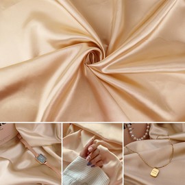 5x3.3ft Silk Photogrphic Studio Photo Background for Nail, Jewelry, Cosmetics, Food Flatlay Photo Backgrounds (Champagne)