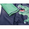 LIZENS Boys Rash Guard Shirts One Piece Swimwear Green Dinosaur