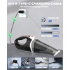 Handheld Vacuum Cordless, 2 Modes with Powerful Suction, LED Light