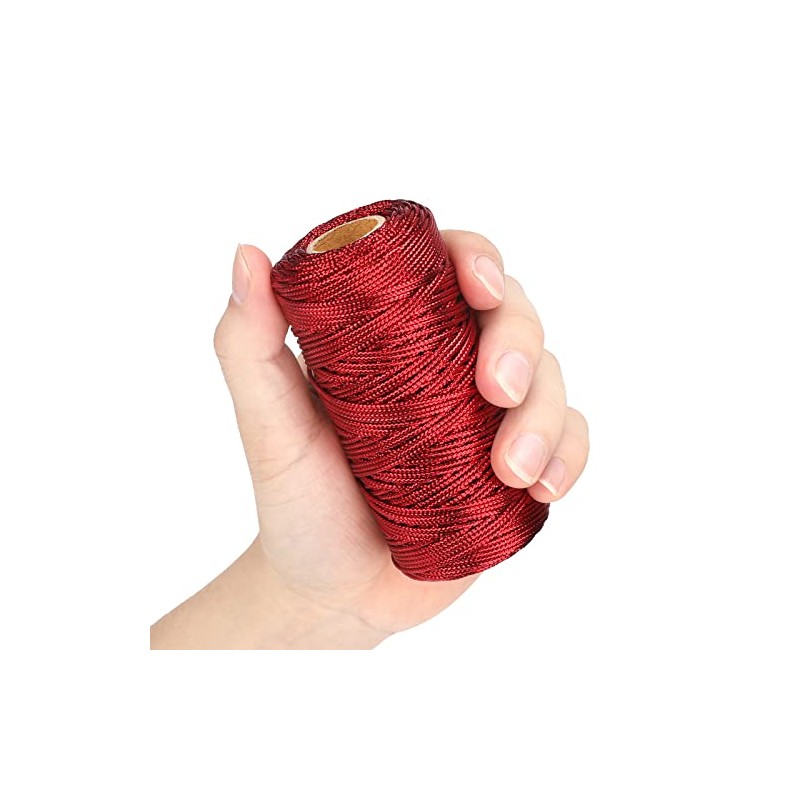 G2PLUS 100M Red Thread String Twine, 1.5mm Polyester String Cord,