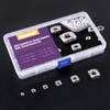 Swpeet 220Pcs 304 Stainless Steel 6 Sizes Metric Square Nuts