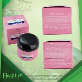Equal Beauty Night Time Firm Cream Moisturizing - Net Weight 2 oz (56.7 g) and Vital Volume Skin Care Basic Tips Card / 이퀄트 뷰티 나이트 타임 펌 크림 보습 - 순 중량 2온스(56.7g) 및 바이탈 볼륨 스킨 케어 기본 팁 카드