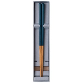 HASHIKURA SEASON 01 Chopsticks Dishwasher-safe, Natural Wood, Unisex, 8.9 inches (22.5 cm), Oak, Octagonal, Sky Blue, Made in Japan G-81042