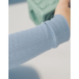 Vaenait Infant Toddler Girls Boys Jacquard Fabric Pajamas Set Hole Punching Powderblue S