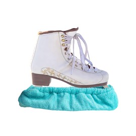 Klmnop Ice Skate Blade Cover, Skate Guards Skate Cover for Ice Skates, Figure Skates and Hockey Skates(PeacockBlue,M)