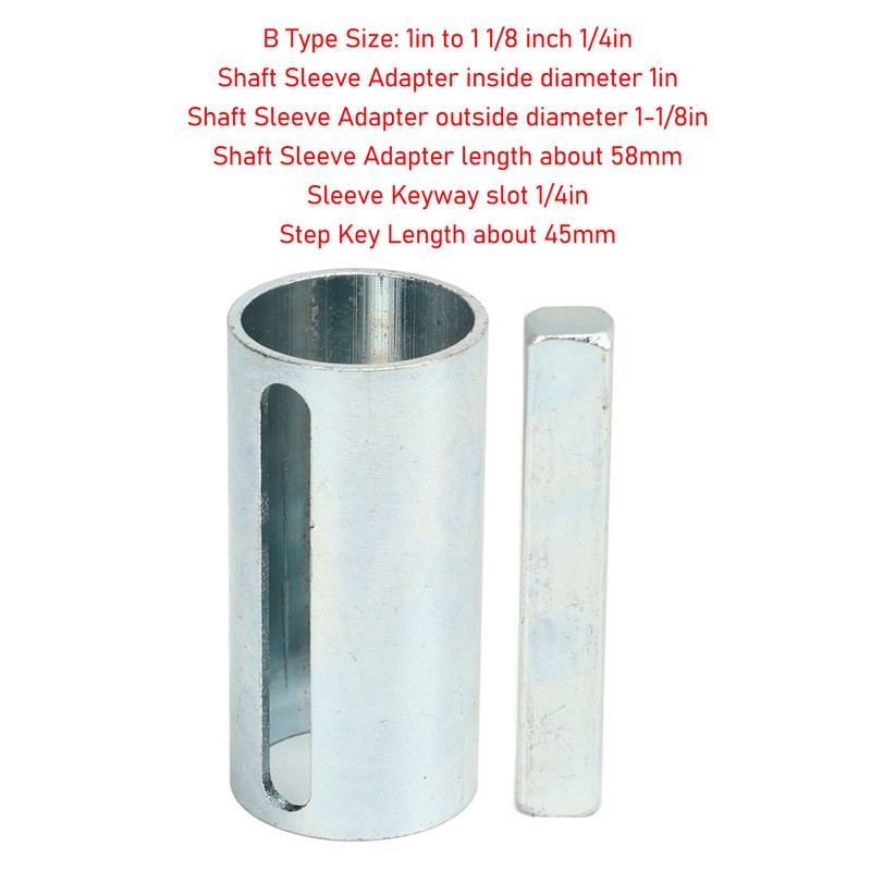 Gas Engine Pulley Crank Shaft Sleeve Adapter Steel Construction Crankshaft