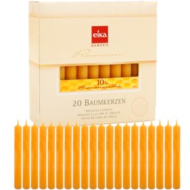 Eika 10 Percent Beeswax Tree Candles, 10.5 cm (Box of 20)