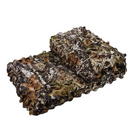LOOGU Camo Netting, 3D Bionic Tree Camouflage Netting Blind Material for Hunting Covering Party Decoration - 10 x 10 Feet