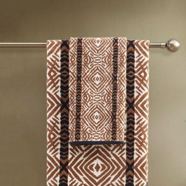 Rochelle Porter Tiger Tiger 100% Cotton Wash Cloth for Bathroom, Soft & Absorbent, 600 GSM, 1 Piece, 13"x13", Cocoa/Black