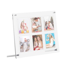 siawadeky Card Display Case, 6 Layers, Fully Transparent, Card Stand, 3 Layers, Individual Storage, Screw-down Acrylic Frame, Grooved, Scratch-Resistant, Anti-Aging, Card Protection, Collection,