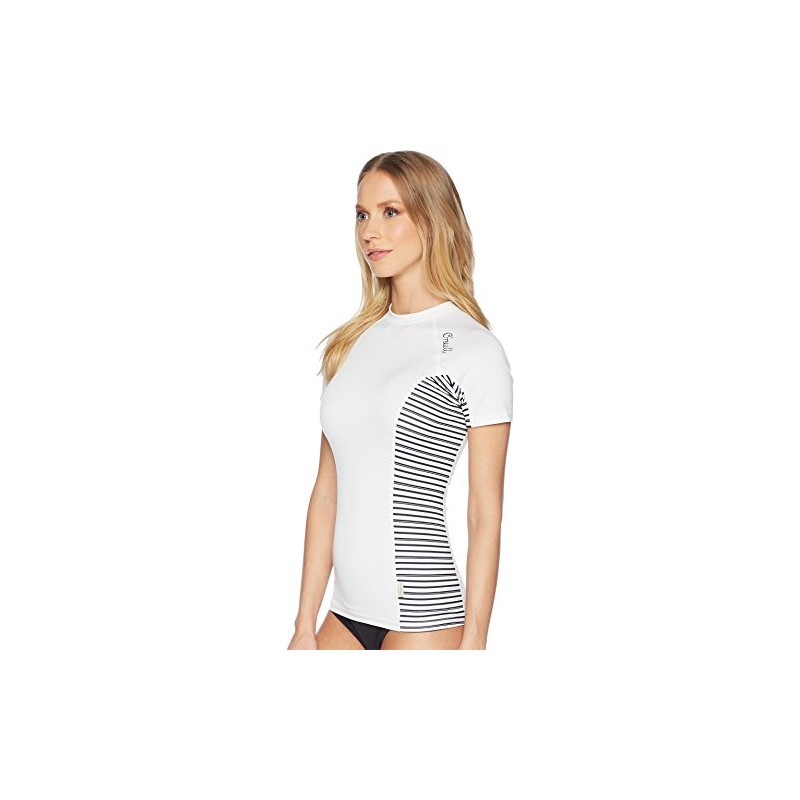 O 'Neill Womens Side Print S/S Rash Guard Waterproofing -