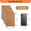 Spiral Notebook, 5 Pack Aesthetic Notebooks Spiral Journal Notepad Kraft