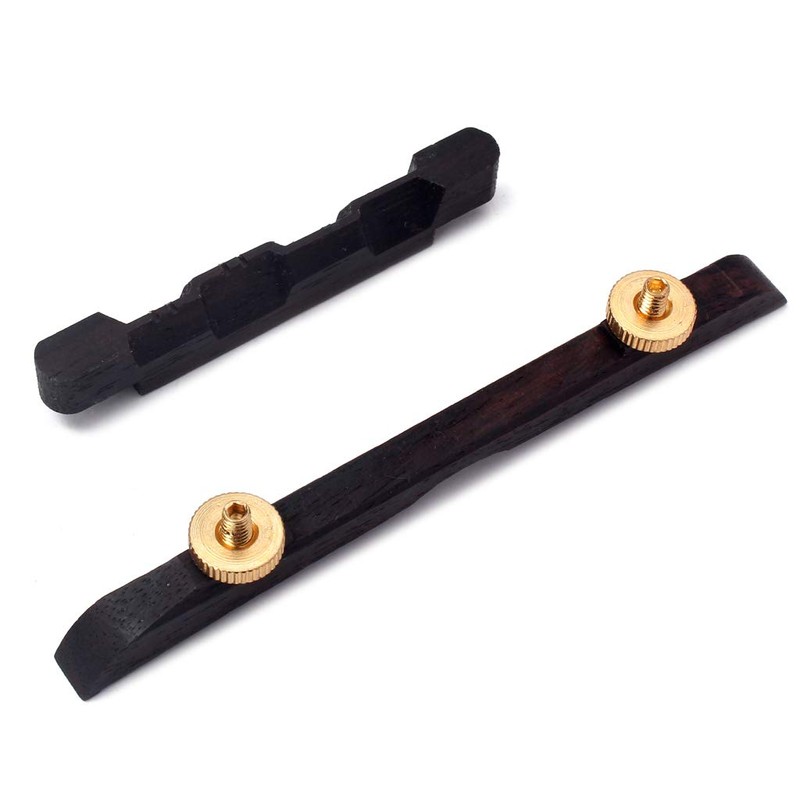 Alnicov Guitar Bridge Adjustable Mandolin Bridge Compensated Rosewood for Mandolin