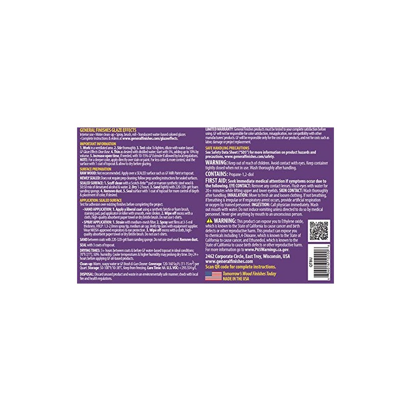 General Finishes Water Based Glaze Effects, 1 Quart, Burnt Umber