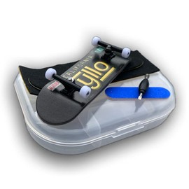 Yllo CA License Complete 5 Ply Wood 100mm x 33mm Fingerboard with Upgraded 32mm Trucks, Lock Nuts, CNC Wheels