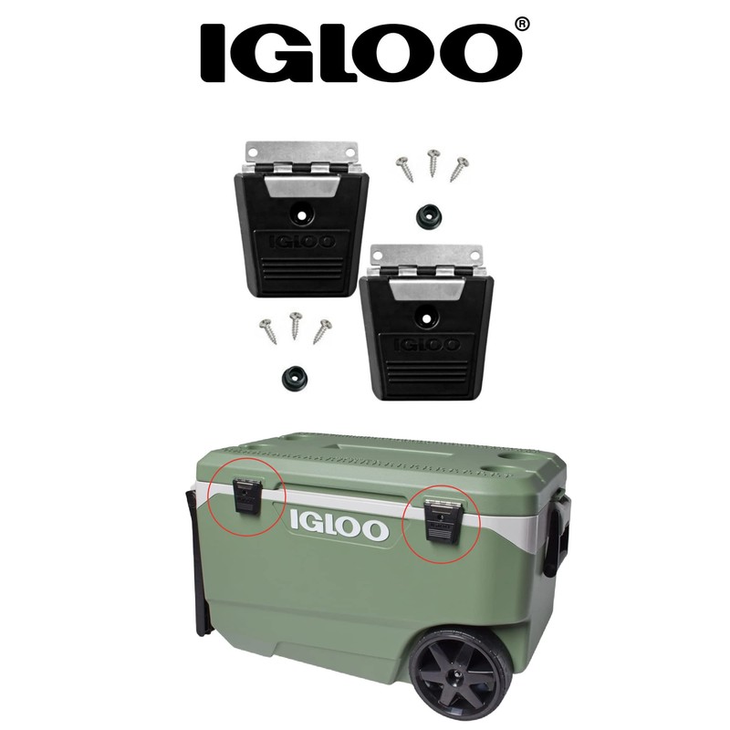 Igloo Cooler ハイブリッドステンレススチール/プラスチックラッチポスト&ネジ 2個パック