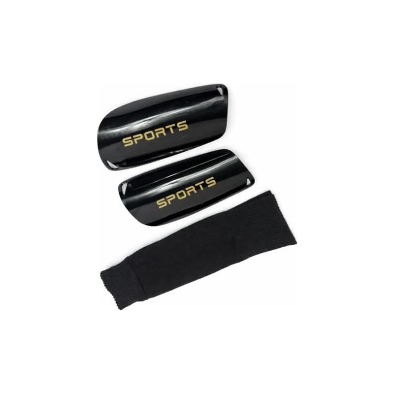 Espinilleras de fútbol con mangas deslizantes unitalla – Negro JISHOP
