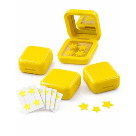 128 Estrellas para Granos, 4 Cajas de Parches para Acne con Espejos para Cubrir Acné e Imperfecciones, Pimple Reduce Enrojecimiento, para Fiestas y...