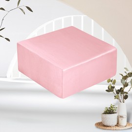 VACVELT Satin Cube Pillow Case for Side Sleepers, Pink Satin Pillowcase Square Cube Pillow Cover with Hidden Zipper, Silky and Smooth Satin Pillow Case for Cube Pillow (12"x12"x5.5")