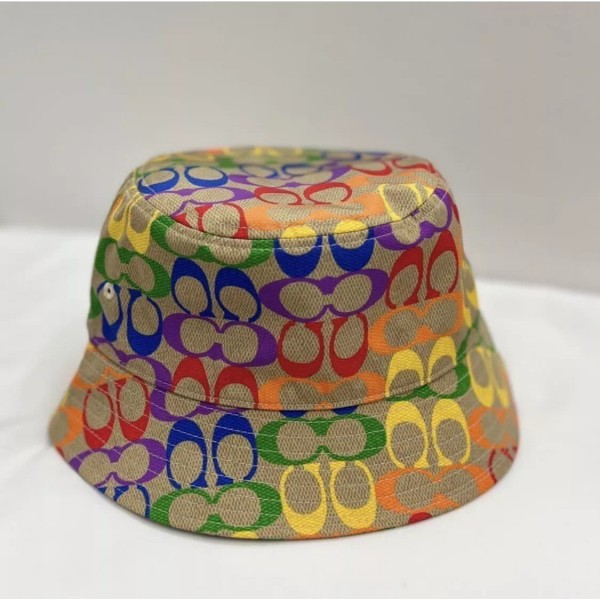 Coach NWT COACH unisex’s Pride RAINBOW SIGNATURE BUCKET HAT c9122