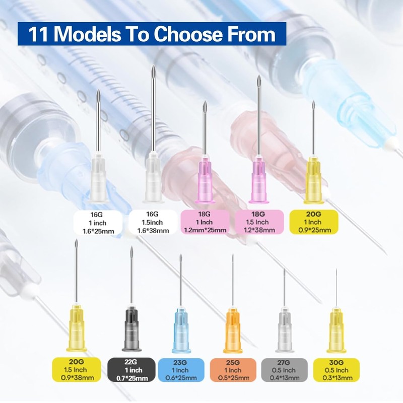 100 Pack 32G 4MM/0.15 Inch Needle for Lab Measuring, Individually