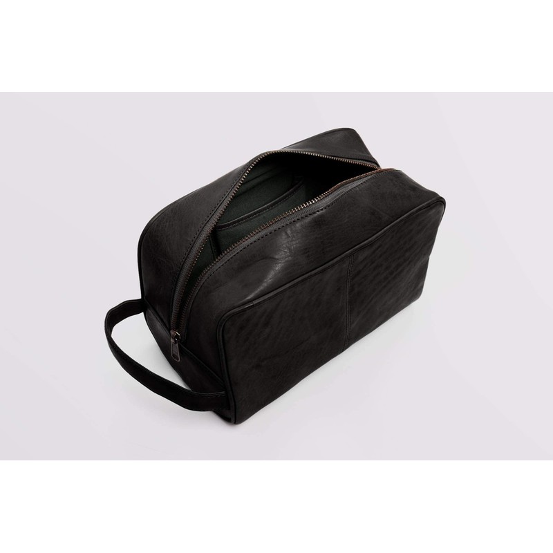 HOLZRICHTER Berlin Toiletry Bag (L) - Large Premium Leather Toiletry