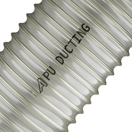 80mm / 3 Inch Clear Polyurethane Pipe for Dust, Fumes, Vapour, Woodwaste, Air Extraction, Ventilation 1 Metre Long
