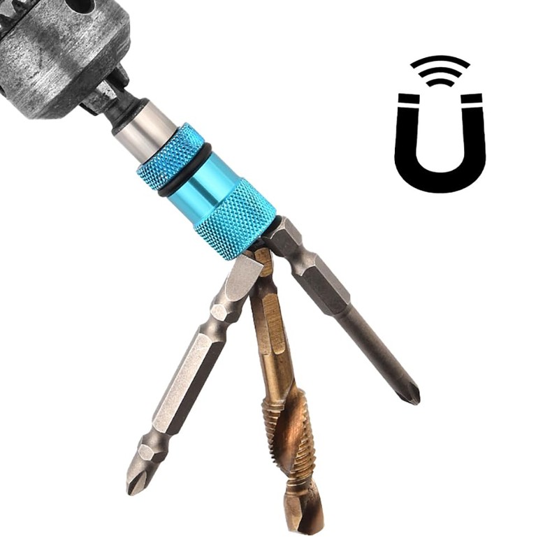 Meijunter 3Pcs Hex Shank Drywall Drill Bit Holder Magnetic Bit