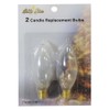 Brite Star Bulbs Candle Replacement (2 Pack), Clear
