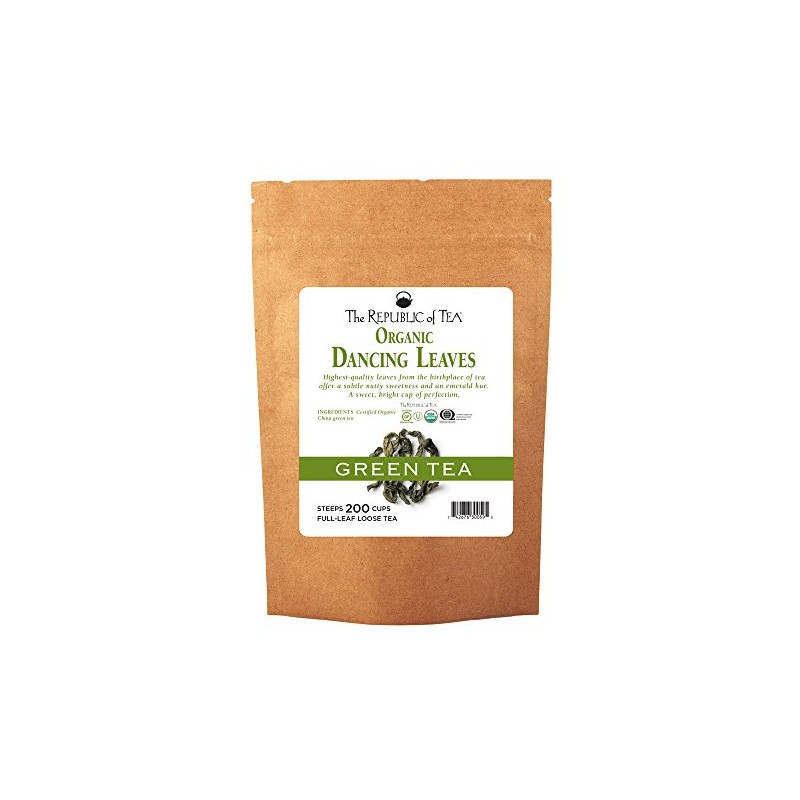 The Republic of Tea Organic USDA Dancing Leaves Green Full-Leaf