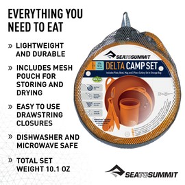 Sea to Summit Delta Camp 6-Piece Dinnerware Mess Kit, Pindan Orange