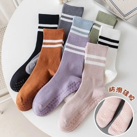 Professional Women's Mid-Length Non-Slip Long Yoga Socks for Indoor Sports MI150 Pink 20ea