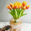 IPLNTS 20PCS All Saints' Day Orange Artificial Flower Tulips PU