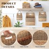 Cinnvoice Set of 3 Wicker Wall Magazine Basket, Magazine Holder