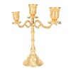 3 Arms Alloy Candelabra Vintage Style Elegant Candlestick Holder for