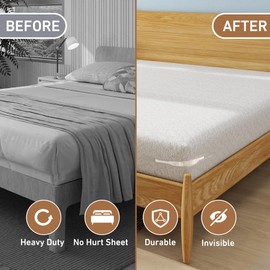 Bed Sheet Straps, Upgraded Sheet Holder Keep Sheets Firm & Tight, Open Corner Design for Fit Various Mattresses Enhanced Sleep Quality, No Damage Sheet Wider & Larger Great Gift Option