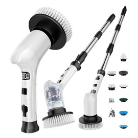 Electric Spin Scrubber for Cleaning Bathroom,Cordless Power Shower Scrubber - Electric Cleaning Brush for Tile Tub Bathtub Kitchen Wall Cleaning