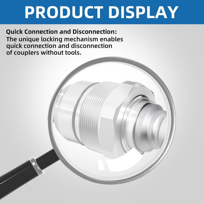 48mm Hydraulic Quick Coupler Set - Flat Face Coupling System