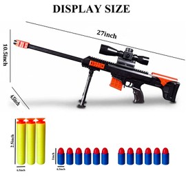 Toy Gun - Military Combat Sniper Rifle, Children Outdoor CS Soft Bullet Toy Sniper Rifle Multi-Player Game for Kids