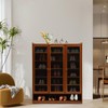 FTUREPAC 8-Tier Bamboo Shoe Storage Cabinet with Doors, 24 Pair