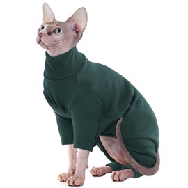 Hjyokuso Sphynx Cat Clothes, Breathable Soft Cat Jumpers For Cats Only, Cat Coat with Four Legs, Warm Cat Sweaters, Cat T-Shirt, Cat Pajamas Jumpsuit Vest for Sphynx, Cornish Rex, Devon Rex,Peterbald