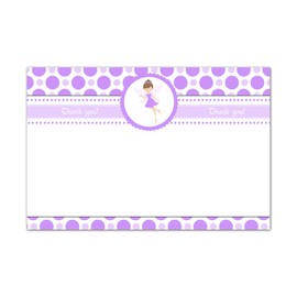 30 Blank Thank You Cards Notes Purple Fairy Pixie Girl Birthday Baby Shower + 30 White Envelopes