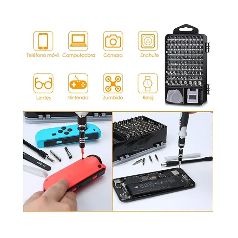Screwdriver Repair Set Chrome Vanadium Steel Bit Assortment Kit for