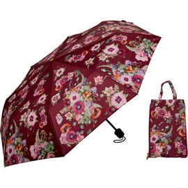 Generisch Pocket Umbrella & Duo Bag Blütenzauber – M. Bastin | Umbrella with Bag | Automatic Umbrella | Motif: Flowers | Diameter 98 cm | Storm Proof, Colourful