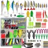 Fishing Lures,368Pcs Fishing Lures Tackle Accessories Kit with Tackle Box,Fishing Bait Equipment,Fishing Stuff Included Gear,Crankbait,Soft Worm,Topwater,Hooks for Bass Trout Crappie