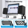 VAYDEER Desktop Speaker Stands with Vibration Absorption Pads, Metal Speaker