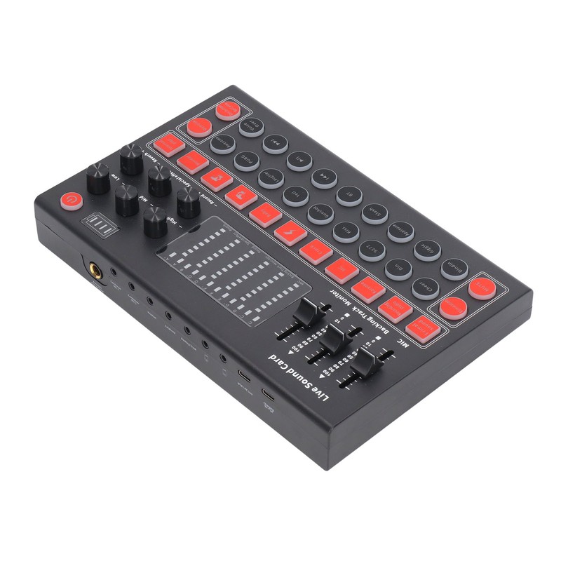 Voice Changer Sound Board LED Display Noise Reduction Bluetooth Dual