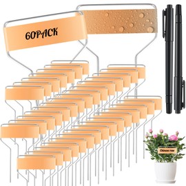 60 Pcs 4 Inch Copper Plant Tags for Outdoor Garden Waterproof Metal Garden Tags Plant Labels for Garden with 2 Permanent Pen Weatherproof Banner Garden Markers