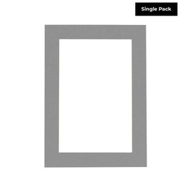 12x16 Mat for 11x14 Photo - Precut Mid Grey Picture Matboard for Frames Measuring 12 x 16 Inches - Bevel Cut Matte to Display Art Measuring 11 x 14 Inches - Acid Free ONE MAT