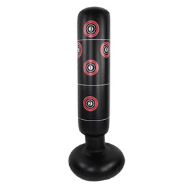 Fitness Box Punch Bag, Inflatable Freestanding Sandbag, Fitness Target Stand Tower Bag, Tumbler Column Sandbag, Foot Air Pump, 155 cm (155 cm)